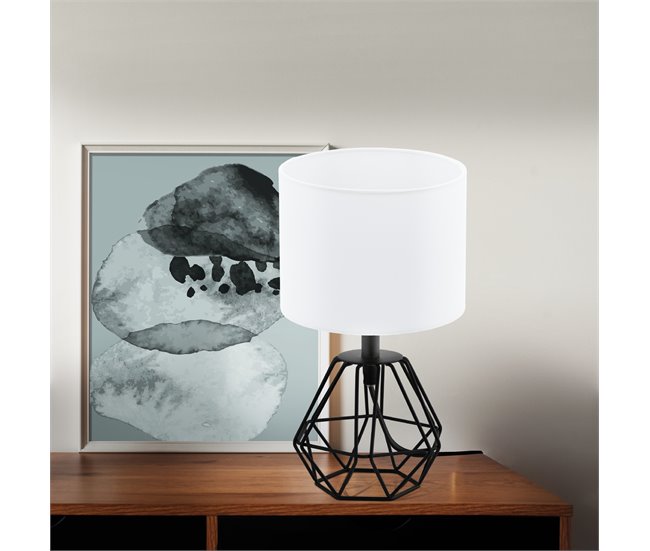 Lámpara de sobremesa CARLTON 2 30,5cm marca EGLO Blanco/ Negro
