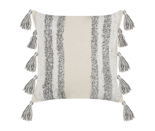 Beliani Cojín decorativo HELICONIA Gris