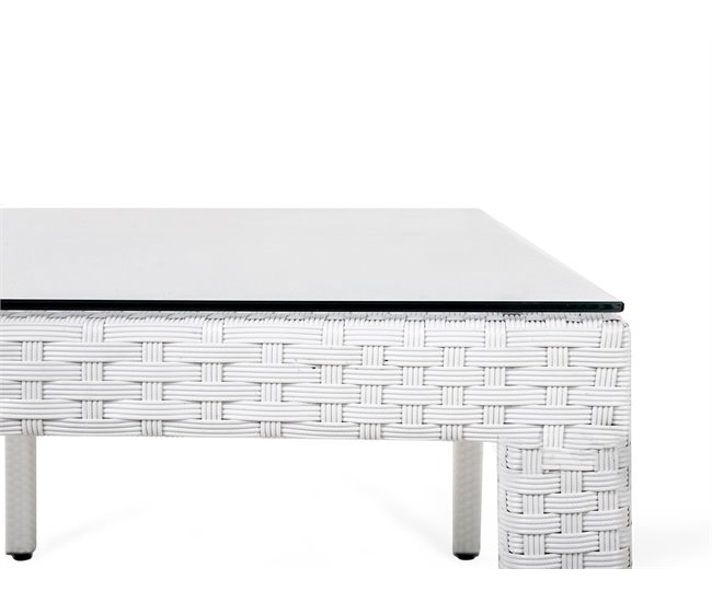 Beliani Mesa de jardín ITALY 100x220 Blanco