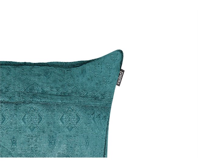 Beliani Cojín decorativo VERPIS Azul/ Verde