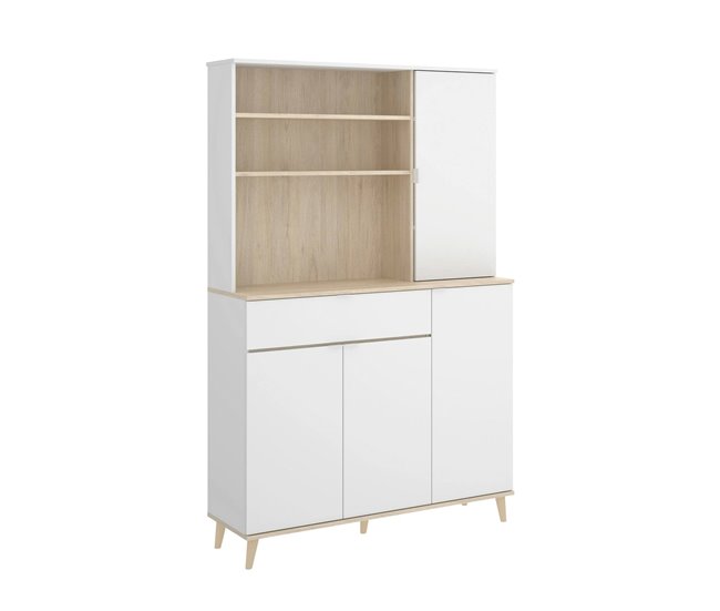 Aparador efecto madera 120 Blanco