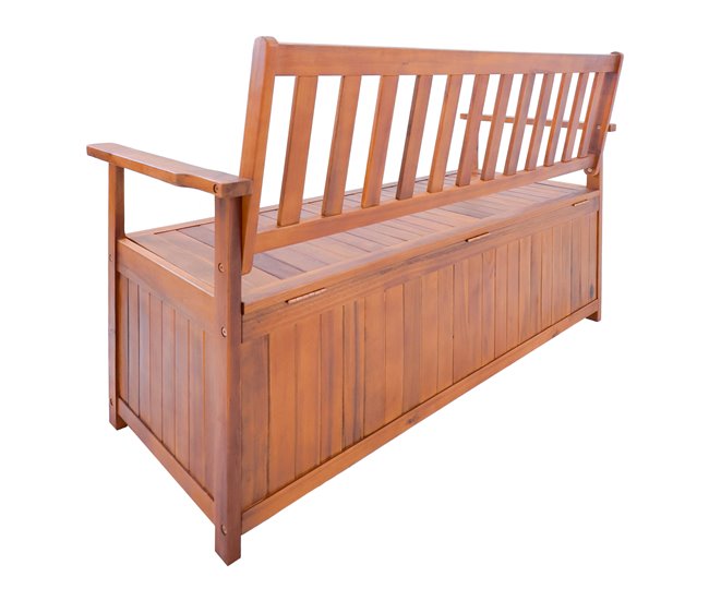 Banco Avenzzano con compartimento madera de acacia Natural