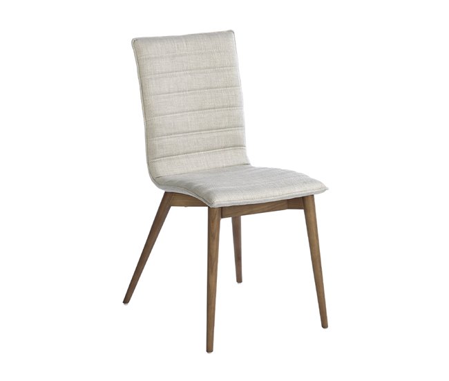 ANGEL CERDA Silla comedor tapizada tela Nogal