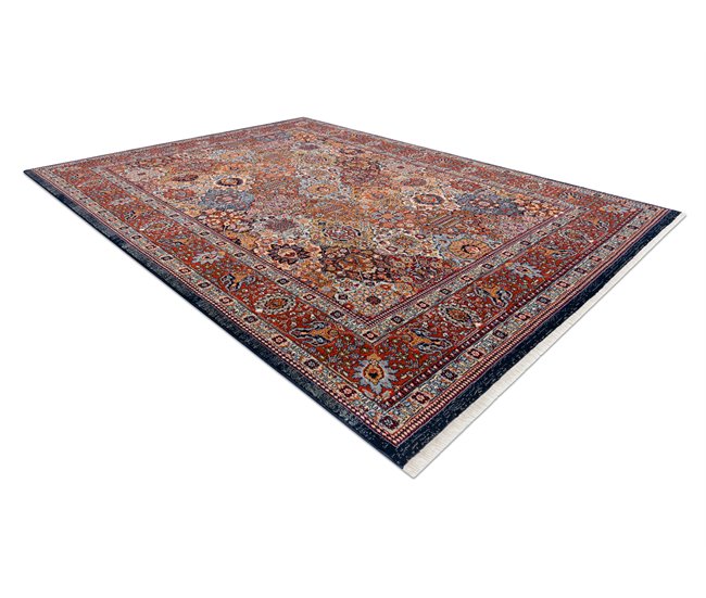 Alfombra KESHAN franjas Ornamento marco oriental 7576/53511 250x340 Multicolor