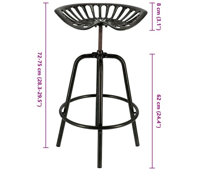 Taburete De Cocina Negro