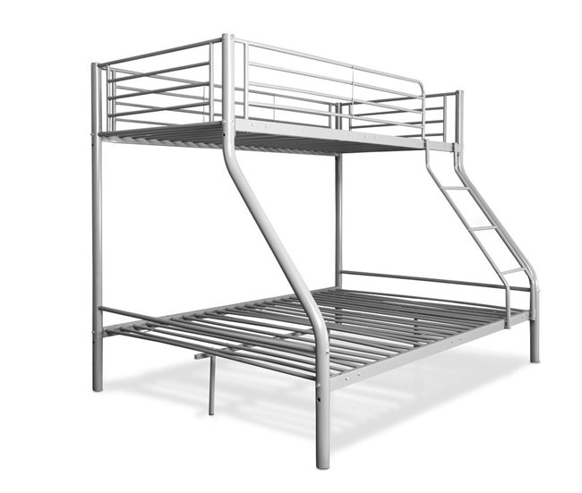 Litera de Matrimonio Metalica 200x145 Blanco
