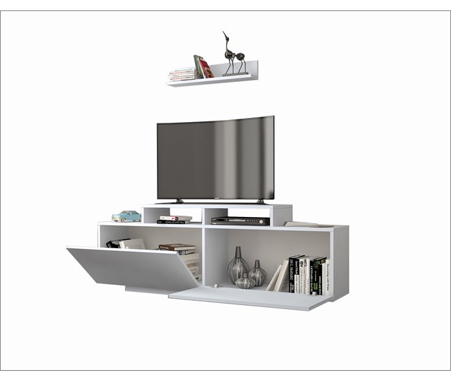 Mueble TV ALBI color blanco de 140cm Blanco