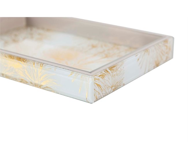Bandeja Cristal Impresion Foil Verde