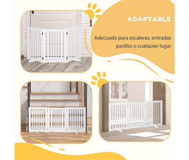 Barrera para Perros MDF PawHut, mascotas - accesorios para perros Blanco