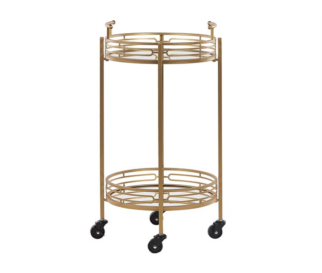 Beliani Carrito de cocina FARLEY Dorado