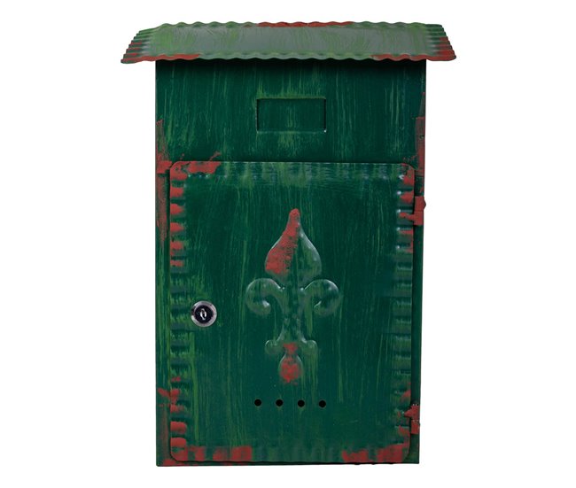 Buzón de metal Verde