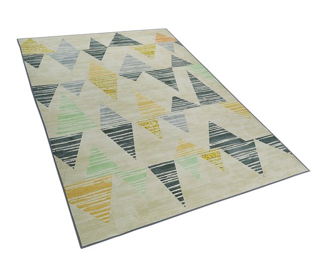 Beliani Alfombra de pelo corto YAYLA 140x200 Gris Claro