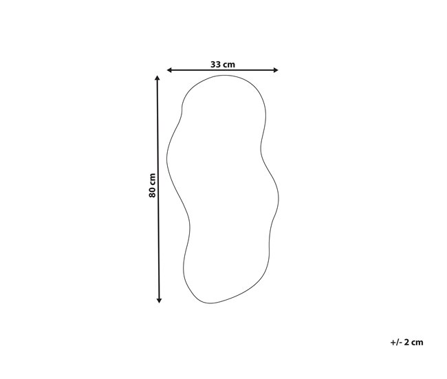 Beliani Espejo AUXERRE Gris