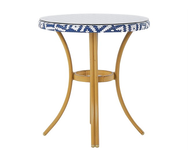 Beliani Conjunto de comedor RIFREDDO Azul Marino