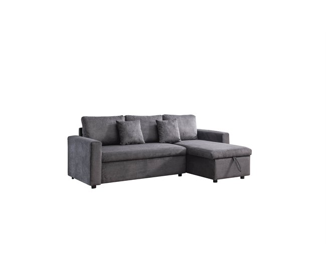 Chaise longue DRAKO reversible 3 plazas gris oscuro Gris Oscuro