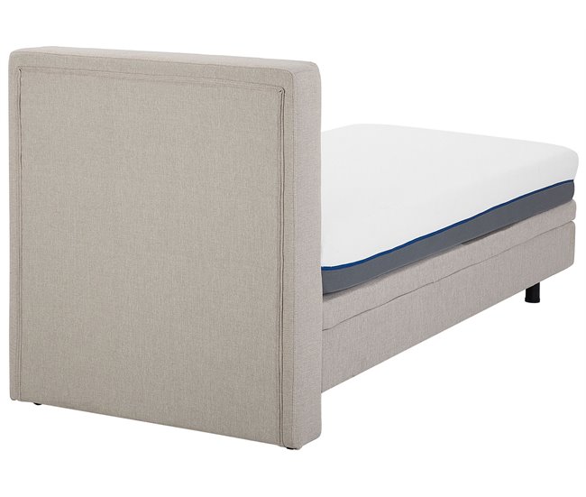 Beliani Cama ajustable Poliéster DUKE 92x216 Beige