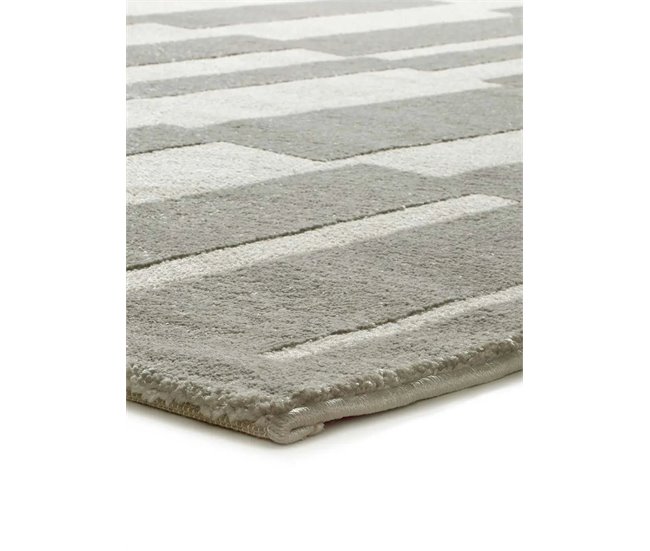 Alfombra geométrica con relieve BARESA - ATTICGO 80x150 Gris