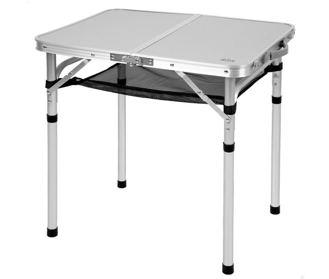 Aktive Mesa plegable camping maletín antideslizante c/red auxiliar Beige
