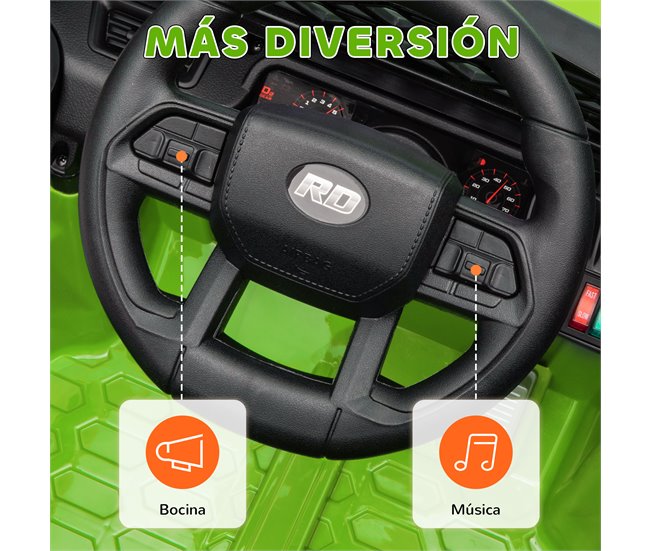 Carro Eléctrico Infantil Plástico, Metal AIYAPLAY Verde