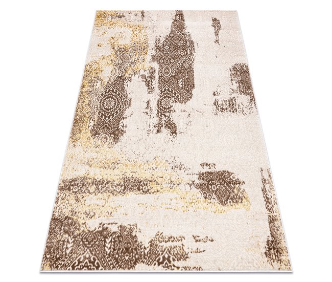 Alfombra MEFE moderna 8731 Rosetón vintage Structural 140x190 Beige
