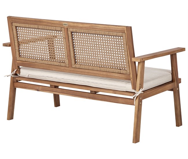Beliani Conjunto de jardín Madera de acacia ARENELLA Beige