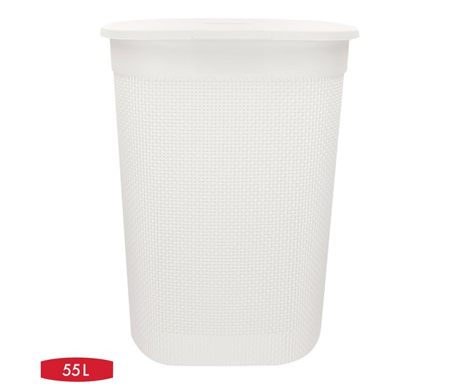Curver Cesto de ropa sucia Filo 55L con tapa Blanco