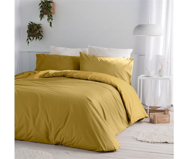 Funda nórdica de algodón CASUAL Amarillo