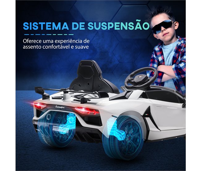 Coche Eléctrico Infantil PP, Metal HOMCOM Blanco