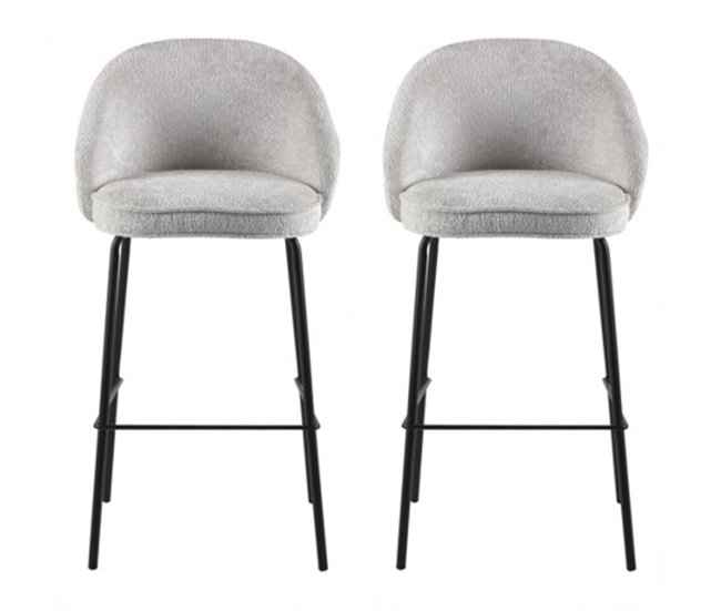 Pack de 2 taburetes altos QUEEN Beige