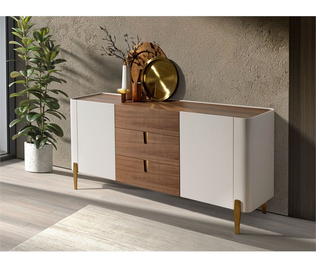 ANGEL CERDA Aparador acero pulido Beige