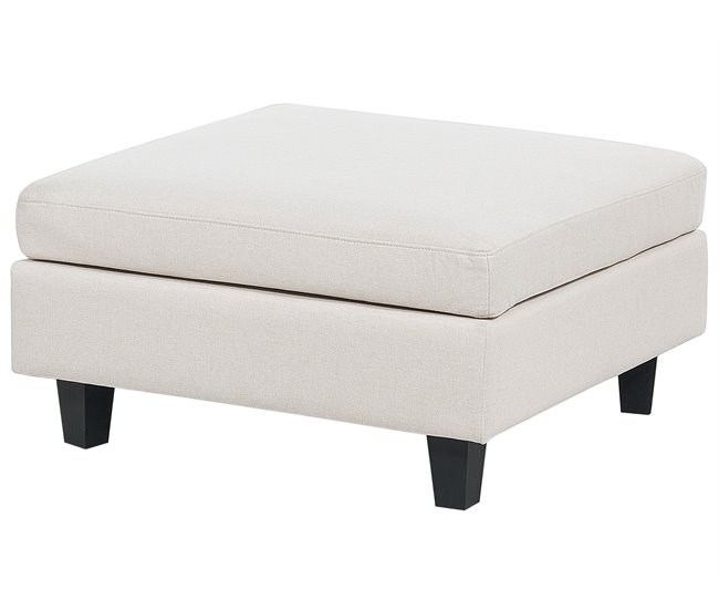 Beliani Sofá con reposapiés Poliéster UNSTAD Beige