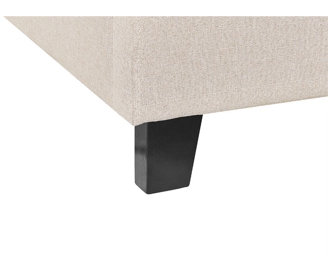 Beliani Cama con somier Poliéster ROANNE 169x211 Beige