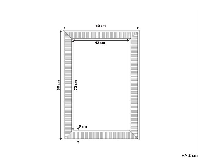 Beliani Espejo CASSIS 60x4 Gris