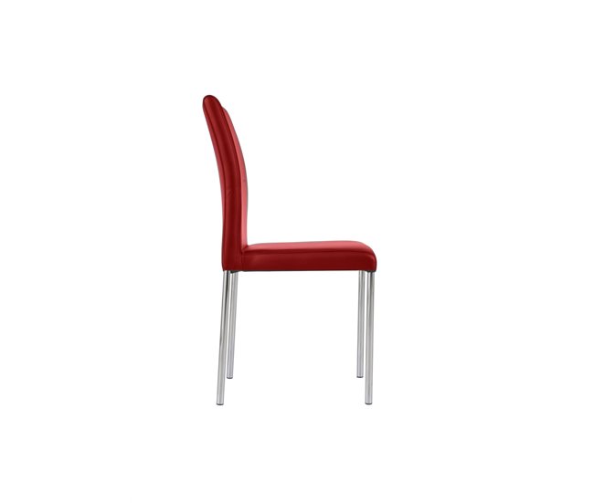 Pack de 4 sillas de cocina ELEGANCE  Rojo