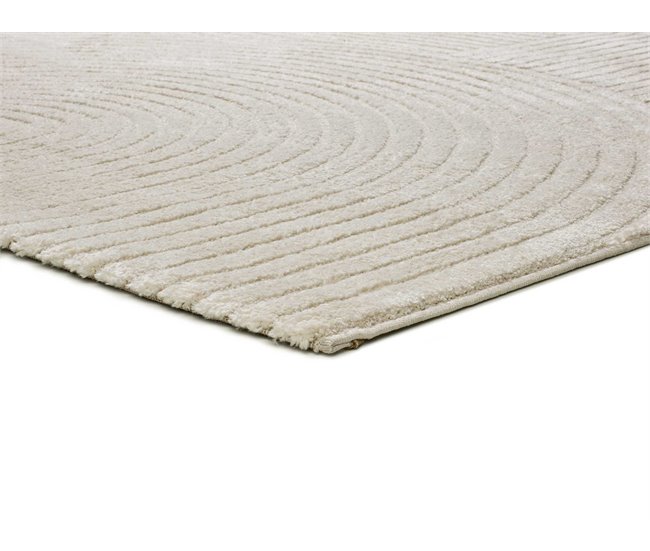 Alfombra con relieve y diseño geométrico VERONA - ATTICGO 120x170 Crema