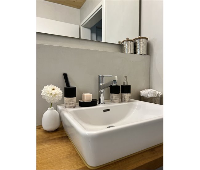 Beliani Conjunto de accesorios de baño CORO Beige
