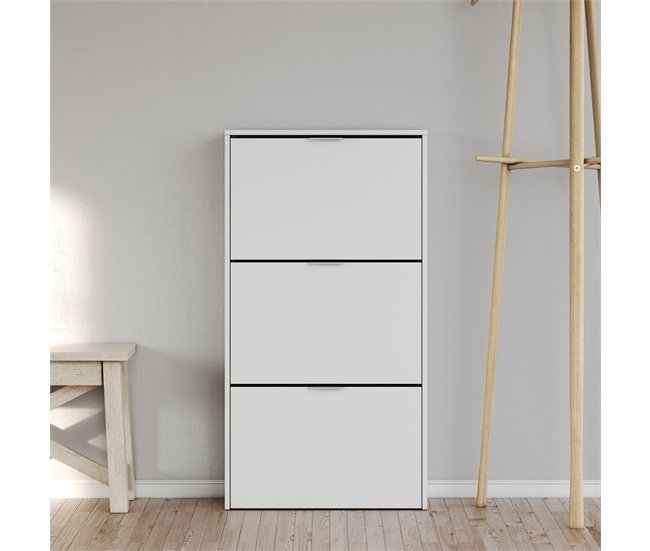 Mueble zapatero 3 Puertas Rubi 60 Blanco