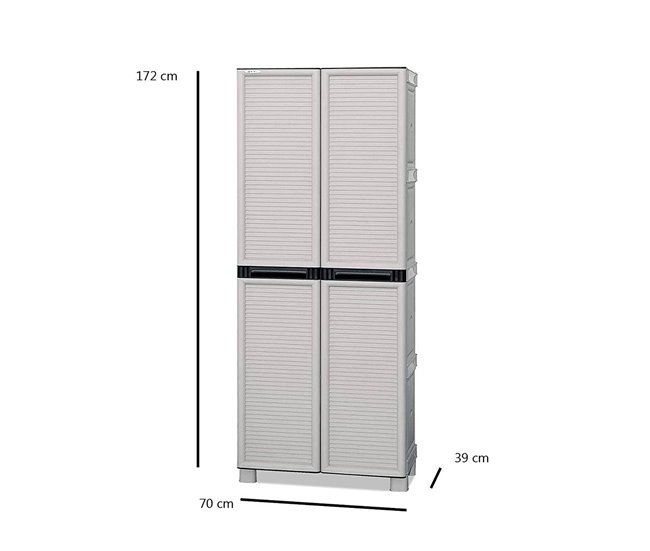Armario exterior en PVC Gris