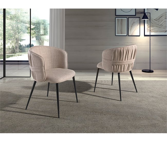 ANGEL CERDA Silla tela marrón Marron