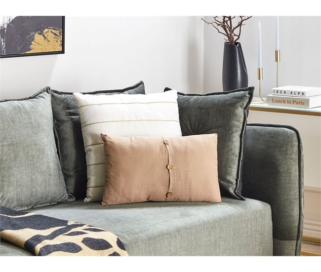 Beliani Cojín decorativo BANORI 50x30 Beige