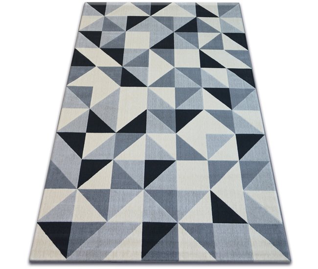 Alfombra SCANDI Triángulos 200x290 Gris