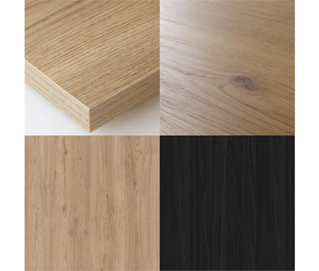 Conjunto Muebles de Salón, Mesa, Aparador, Mueble TV Roble