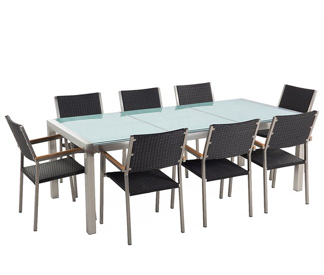Beliani Conjunto de comedor GROSSETO Negro