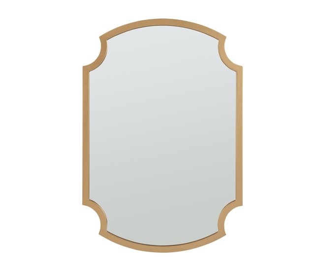 Espejo de pared Aura diseño atractivo MDF Dorado