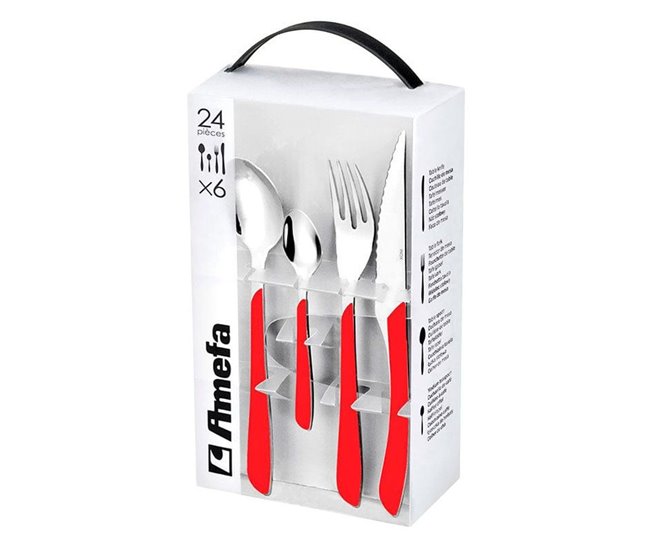 Cubertería Éclat Amefa  piezas Rojo