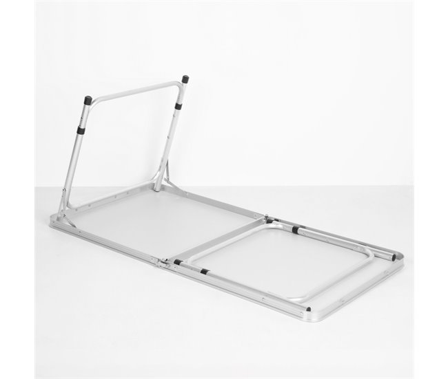 Aktive Mesa plegable camping ajustable en altura y antideslizante Gris