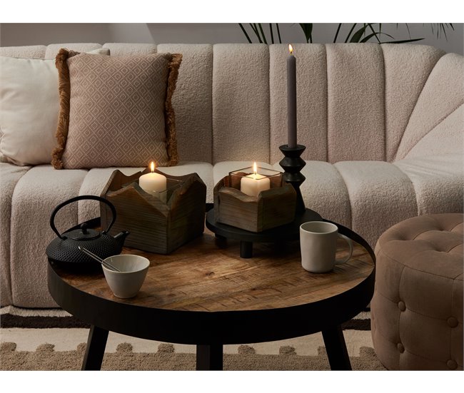 Beliani Candelero PLATEROS Marron