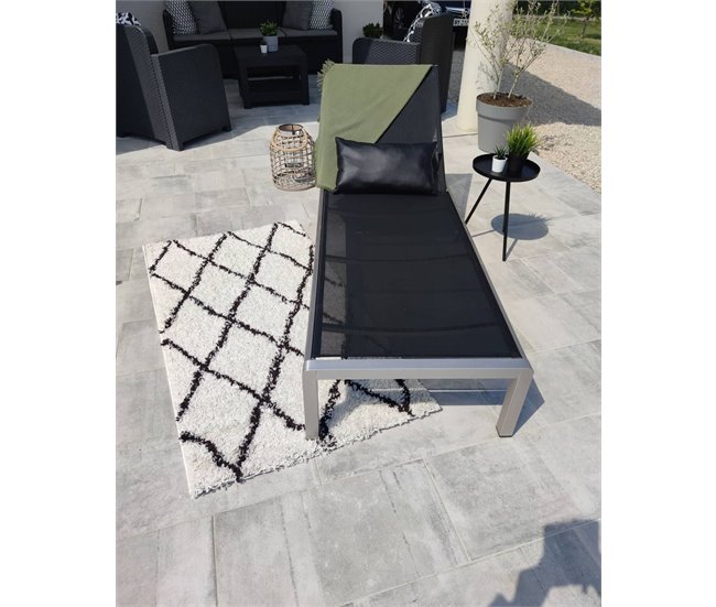 Beliani Tumbona FOSSATO Negro