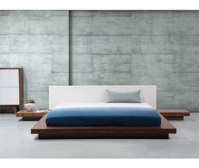 Beliani Cama LED MDF ZEN 328x229 Marron
