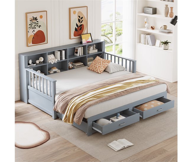 Camas nido 117x196 Gris